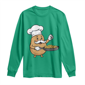 Funny Potato Cooking French Fries Long Sleeve Shirt Food Lover Gift TS12 Irish Green Print Your Wear