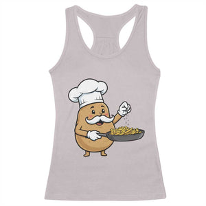 Funny Potato Cooking French Fries Racerback Tank Top Food Lover Gift TS12 Ice Gray Print Your Wear