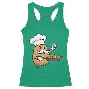 Funny Potato Cooking French Fries Racerback Tank Top Food Lover Gift TS12 Irish Green Print Your Wear