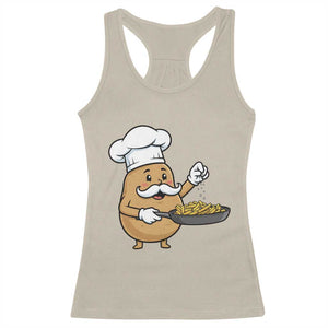 Funny Potato Cooking French Fries Racerback Tank Top Food Lover Gift TS12 Sand Print Your Wear