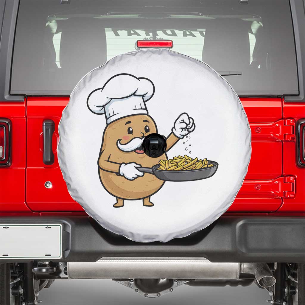 Funny Potato Cooking French Fries Spare Tire Cover Food Lover Gift TS12 White Print Your Wear