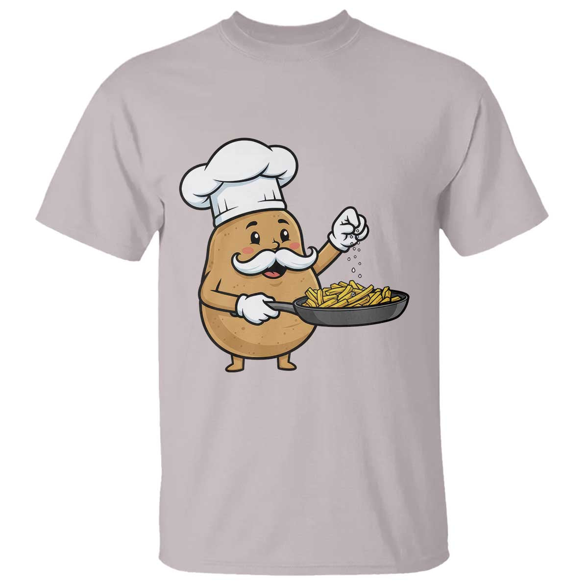 Funny Potato Cooking French Fries T Shirt Food Lover Gift TS12 Ice Gray Print Your Wear