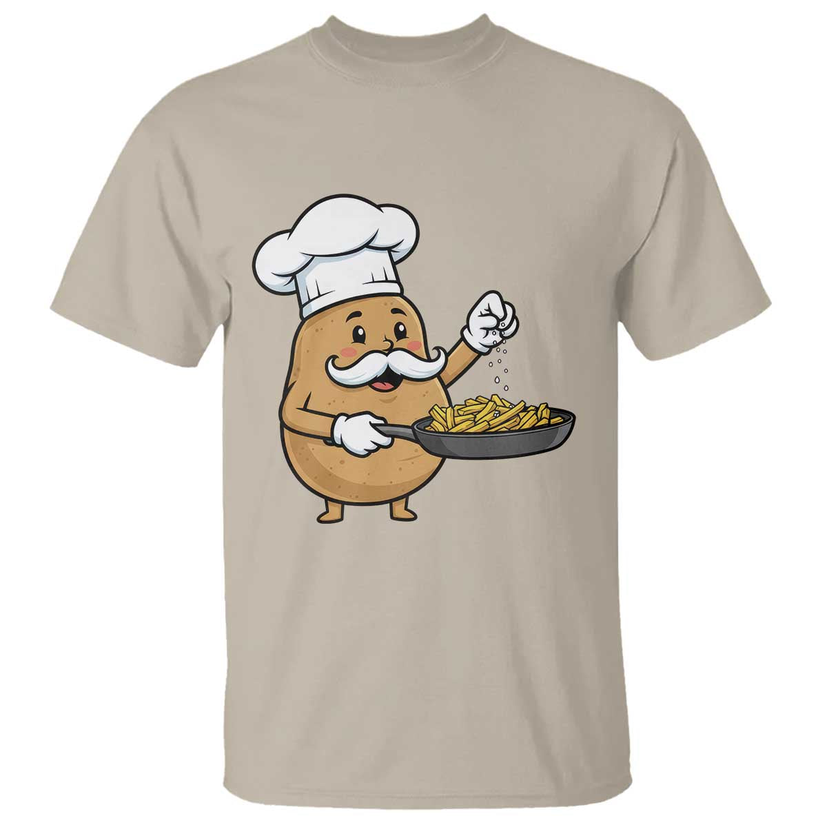 Funny Potato Cooking French Fries T Shirt Food Lover Gift TS12 Sand Print Your Wear