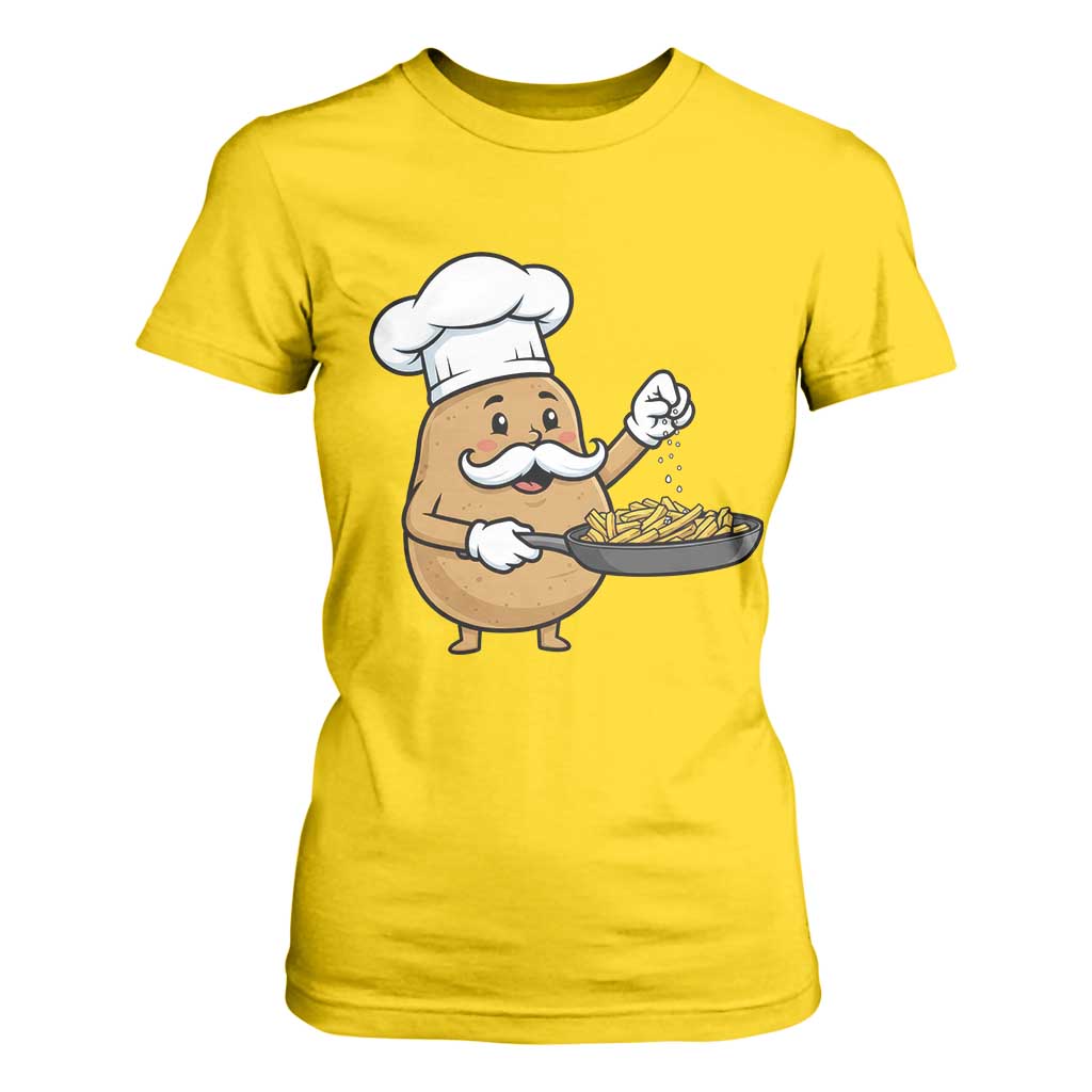 Funny Potato Cooking French Fries T Shirt For Women Food Lover Gift TS12 Daisy Print Your Wear