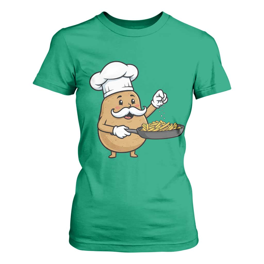 Funny Potato Cooking French Fries T Shirt For Women Food Lover Gift TS12 Irish Green Print Your Wear