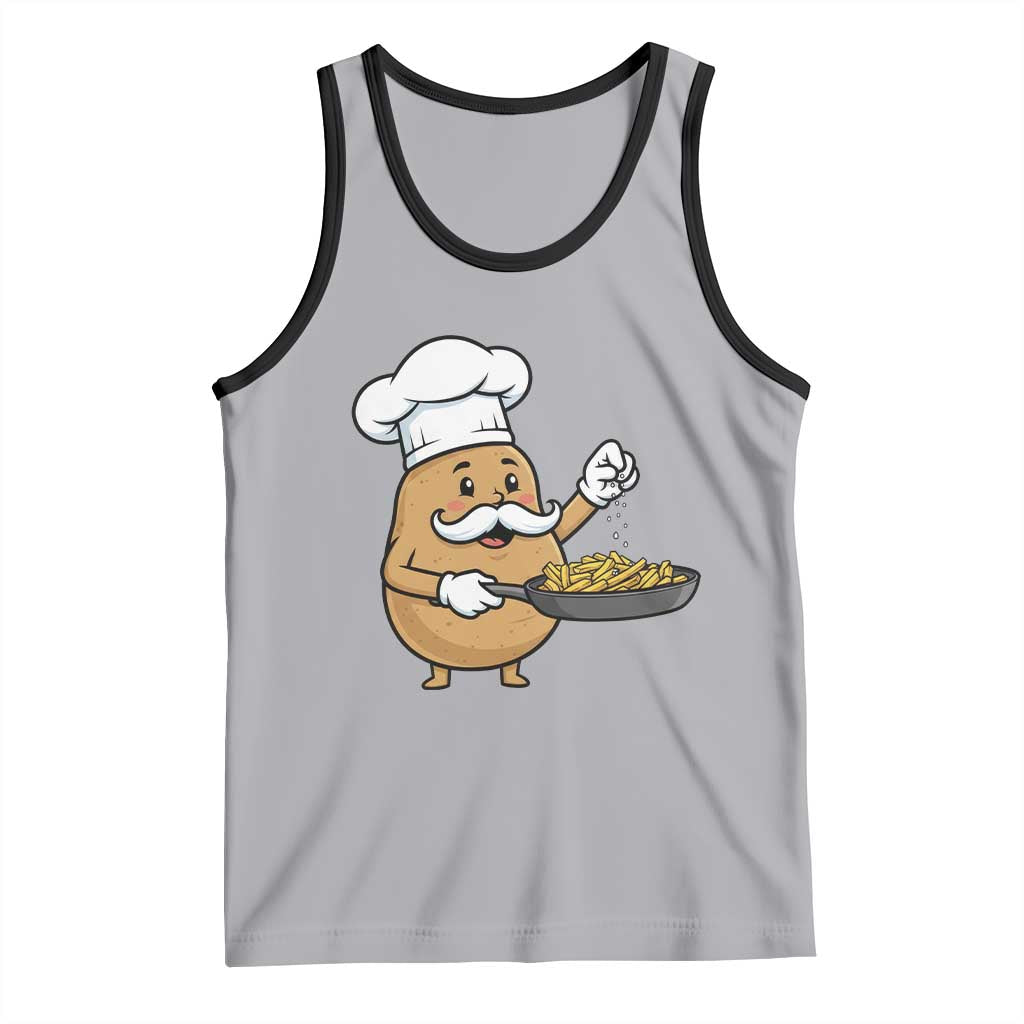 Funny Potato Cooking French Fries Tank Top Food Lover Gift TS12 Athletic Heather Black Print Your Wear