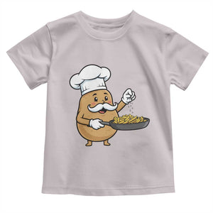Funny Potato Cooking French Fries Toddler T Shirt Food Lover Gift TS12 Ice Gray Print Your Wear