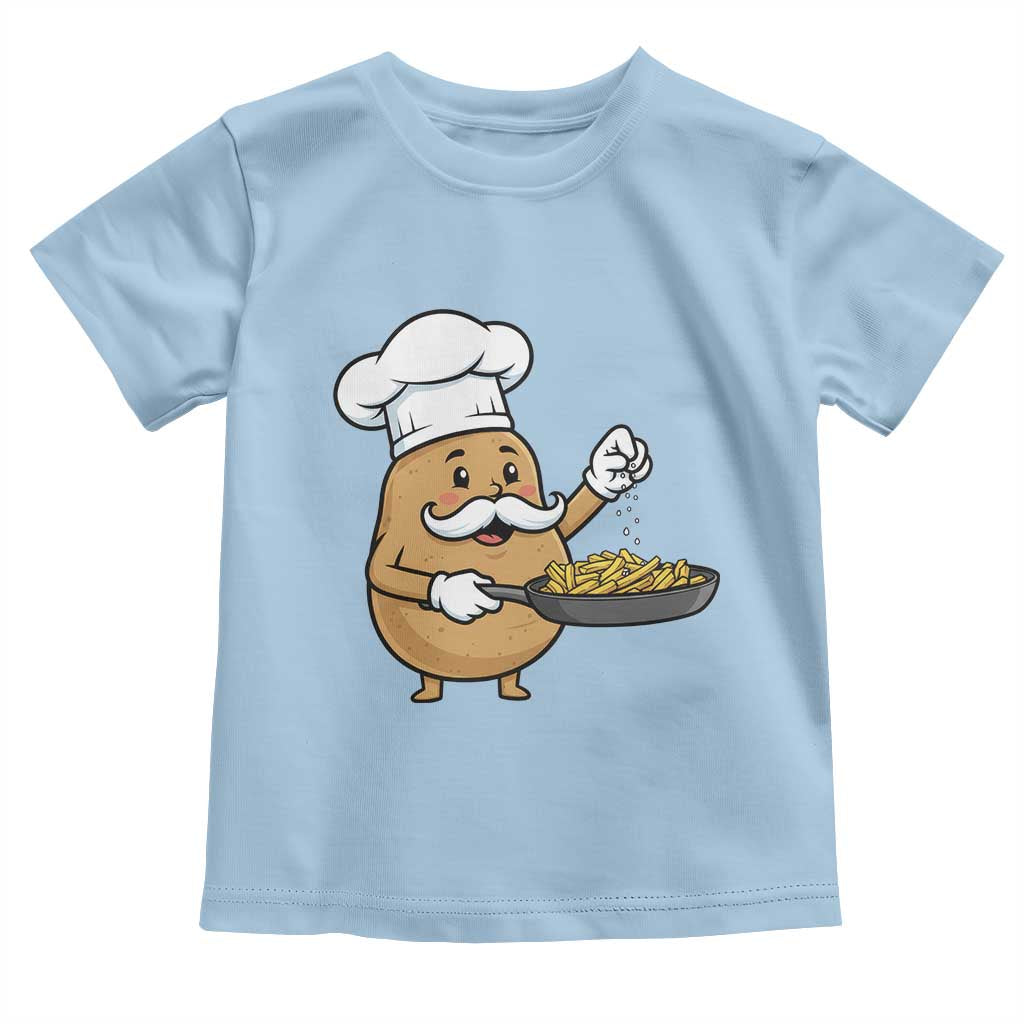 Funny Potato Cooking French Fries Toddler T Shirt Food Lover Gift TS12 Light Blue Print Your Wear