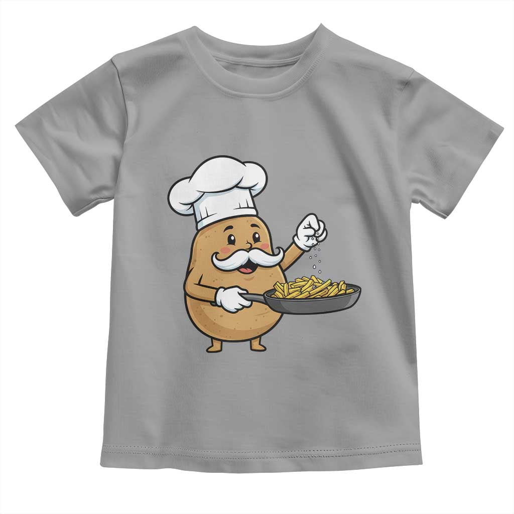 Funny Potato Cooking French Fries Toddler T Shirt Food Lover Gift TS12 Sport Gray Print Your Wear