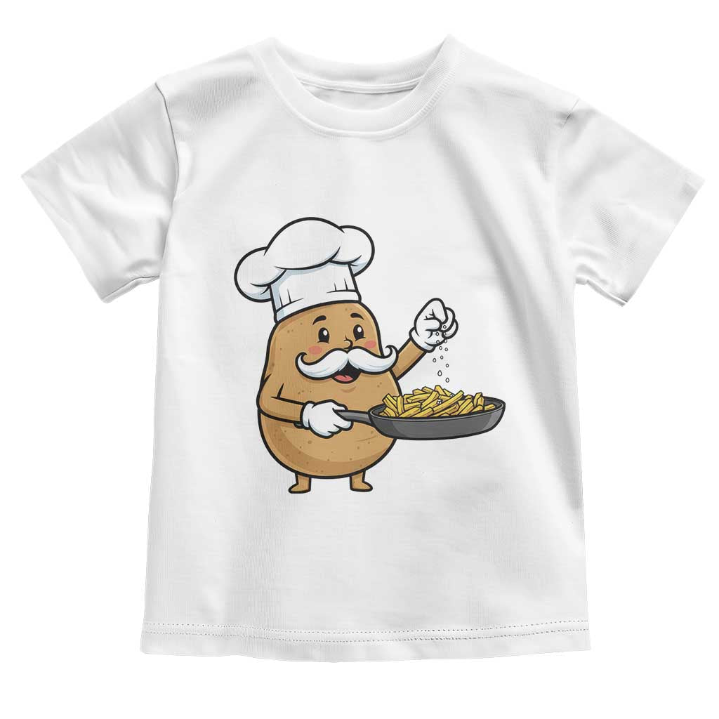 Funny Potato Cooking French Fries Toddler T Shirt Food Lover Gift TS12 White Print Your Wear