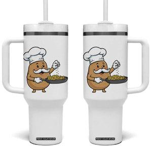 Funny Potato Cooking French Fries Tumbler With Handle Food Lover Gift TS12 One Size: 40 oz White Print Your Wear