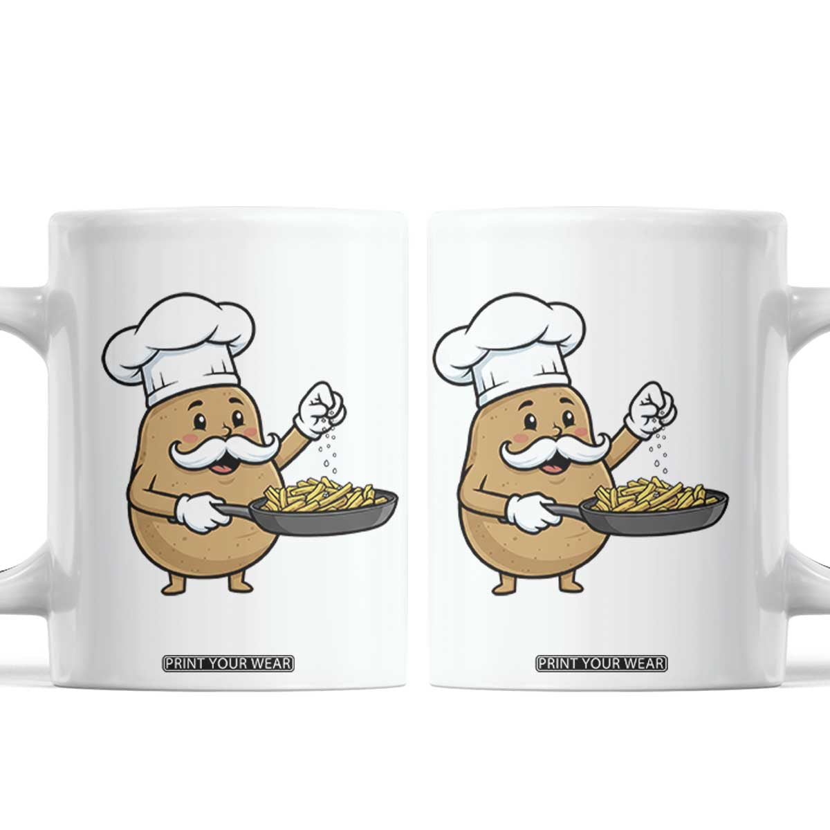 Funny Potato Cooking French Fries Coffee Mug Food Lover Gift TS12 White Print Your Wear