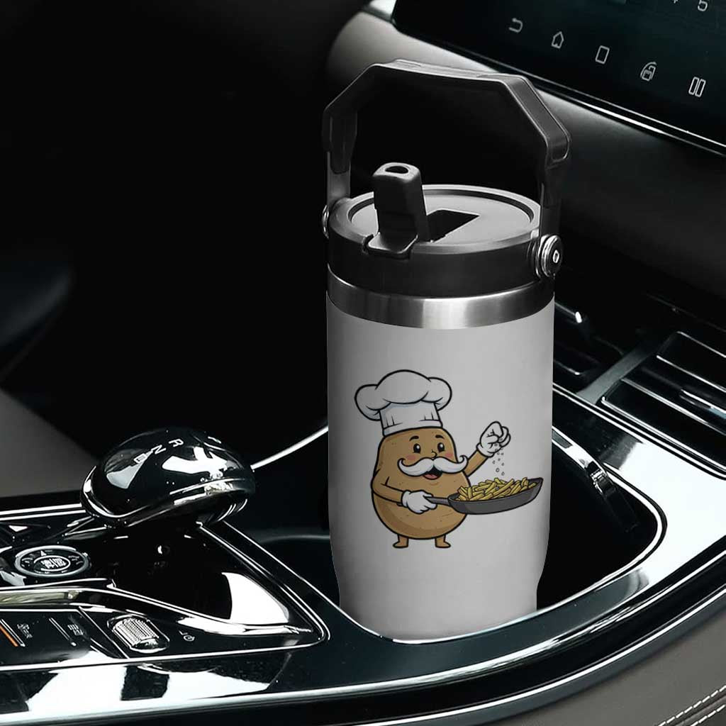 Funny Potato Cooking French Fries Flip Straw Tumbler Food Lover Gift TS12 Print Your Wear