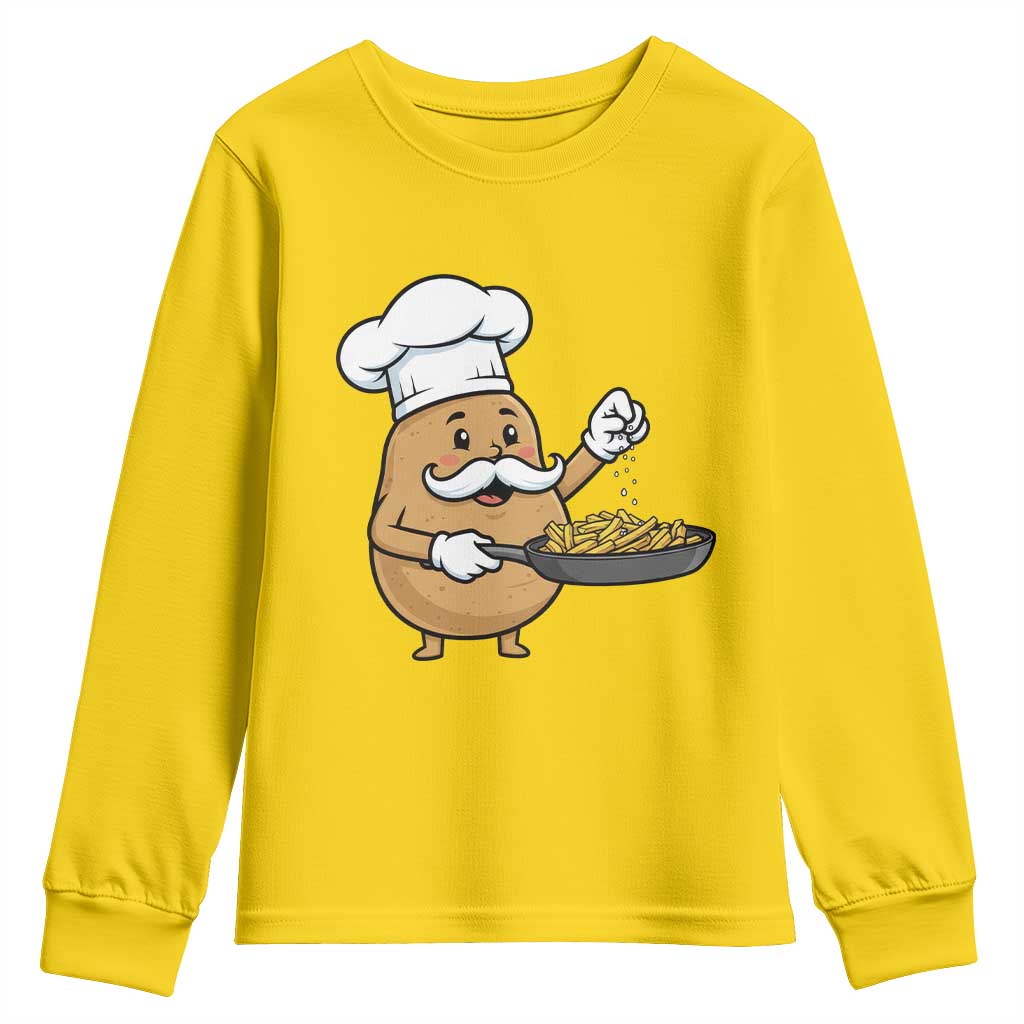 Funny Potato Cooking French Fries Youth Sweatshirt Food Lover Gift TS12 Daisy Print Your Wear