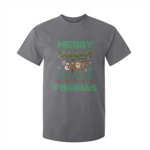 Merry Fishmas Ugly Sweater T Shirt For Kid Funny Fishing Holiday Gift TS12 Charcoal Print Your Wear