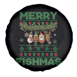 Merry Fishmas Ugly Sweater Spare Tire Cover Funny Fishing Holiday Gift TS12 Print Your Wear