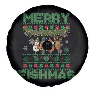 Merry Fishmas Ugly Sweater Spare Tire Cover Funny Fishing Holiday Gift TS12 Print Your Wear