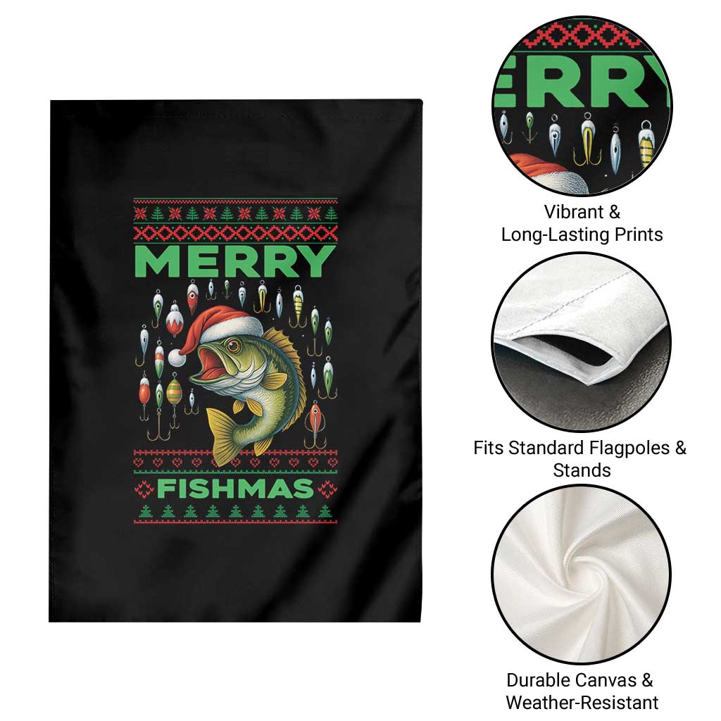 Funny Merry Fishmas Ugly Sweater Garden Flag Fisherman Christmas Gift TS12 Print Your Wear