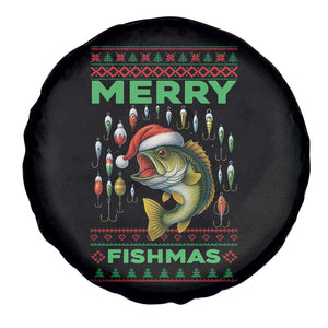 Funny Merry Fishmas Ugly Sweater Spare Tire Cover Fisherman Christmas Gift TS12 Print Your Wear