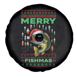 Funny Merry Fishmas Ugly Sweater Spare Tire Cover Fisherman Christmas Gift TS12 Print Your Wear