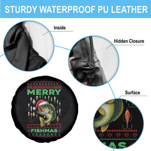 Funny Merry Fishmas Ugly Sweater Spare Tire Cover Fisherman Christmas Gift TS12 Print Your Wear