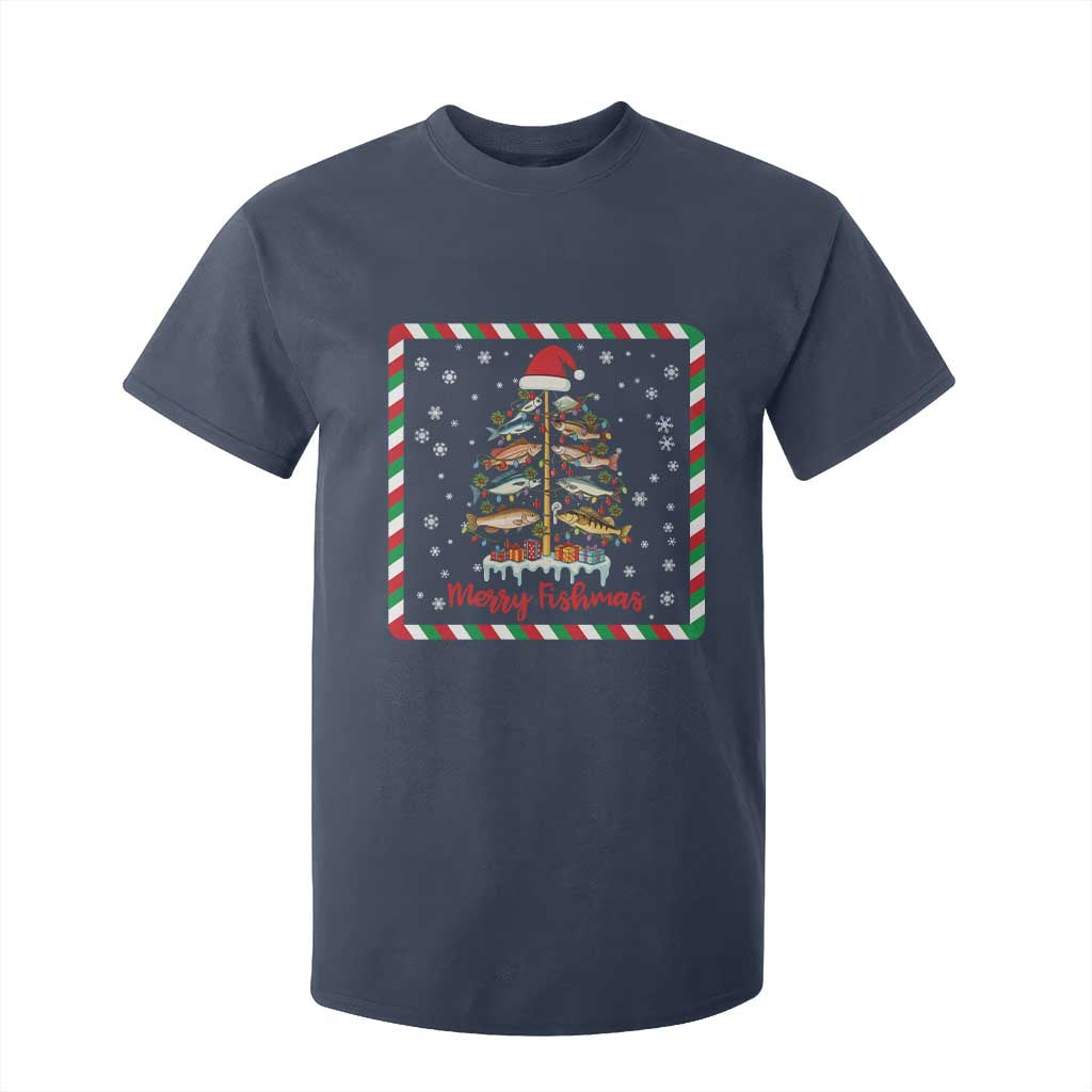 Merry Fishmas T Shirt For Kid Funny Xmas Fishing Lover Gift TS12 Navy Print Your Wear