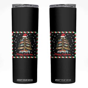 Merry Fishmas Skinny Tumbler Funny Xmas Fishing Lover Gift TS12 Black Print Your Wear