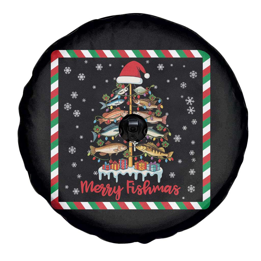 Merry Fishmas Spare Tire Cover Funny Xmas Fishing Lover Gift TS12 Print Your Wear