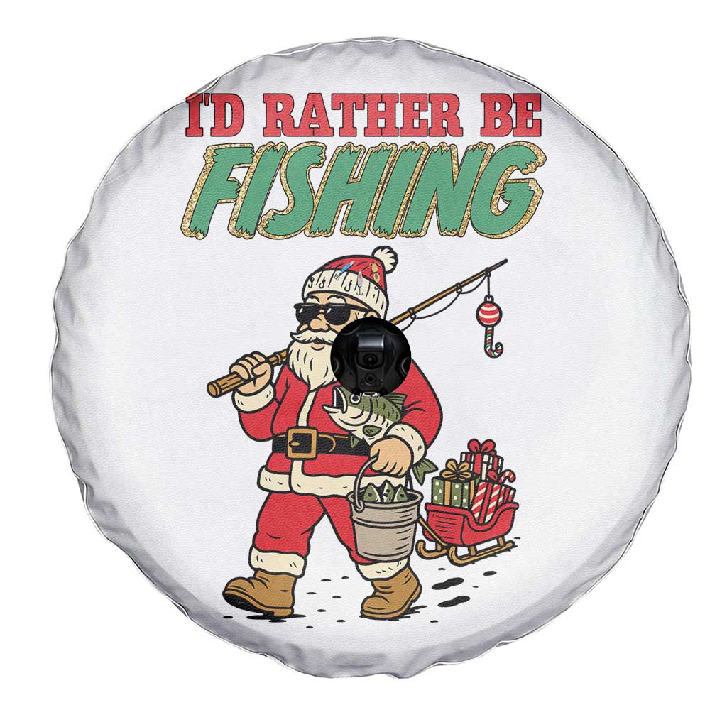 Id Rather Be Fishing Spare Tire Cover Funny Christmas Holiday Gift TS12 Print Your Wear