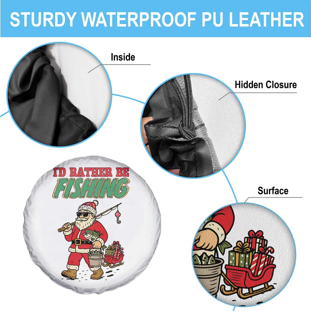 Id Rather Be Fishing Spare Tire Cover Funny Christmas Holiday Gift TS12 Print Your Wear