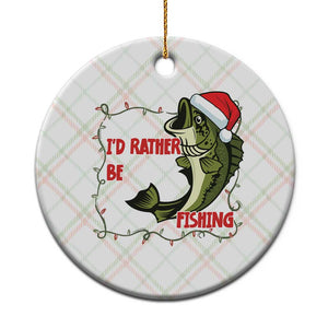 Xmas Fisherman Holiday Gift Ceramic Ornament Id Rather Be Fishing TS12 1pc Christmas Plaid Print Your Wear