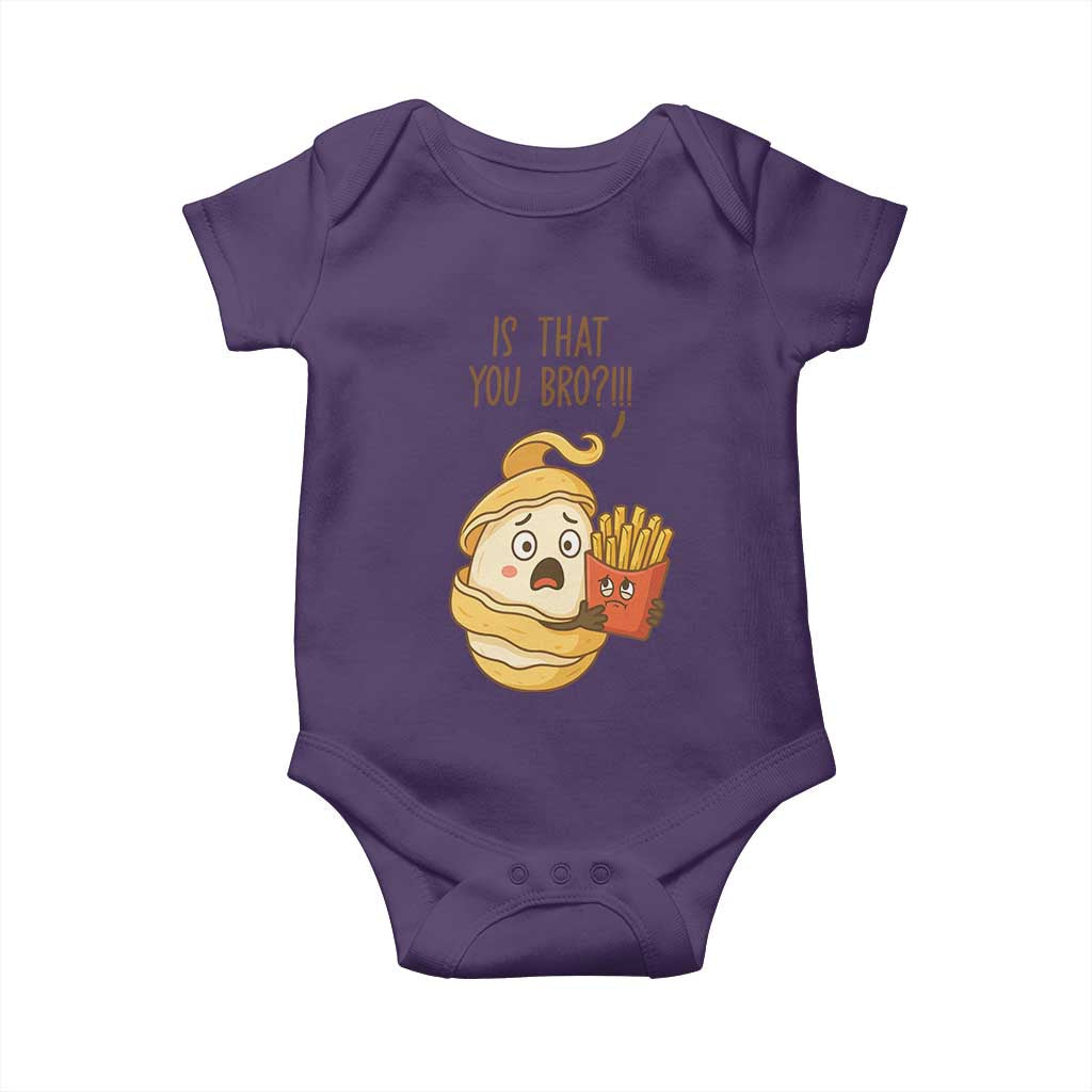 Funny French Fries Lover Baby Onesie Is That You Bro TS12 Purple Print Your Wear