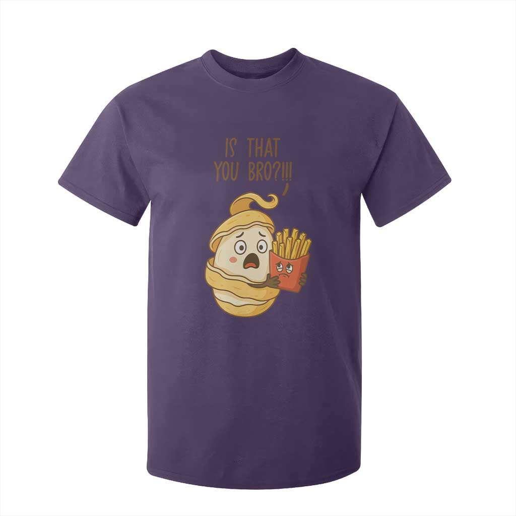 Funny French Fries Lover T Shirt For Kid Is That You Bro TS12 Purple Print Your Wear