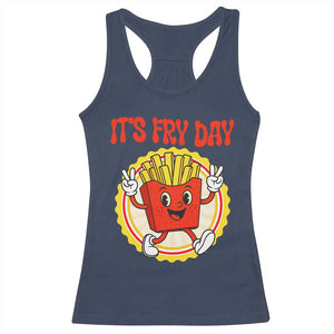 Funny French Fries Lover Racerback Tank Top It Is Fry Day TS12 Navy Print Your Wear