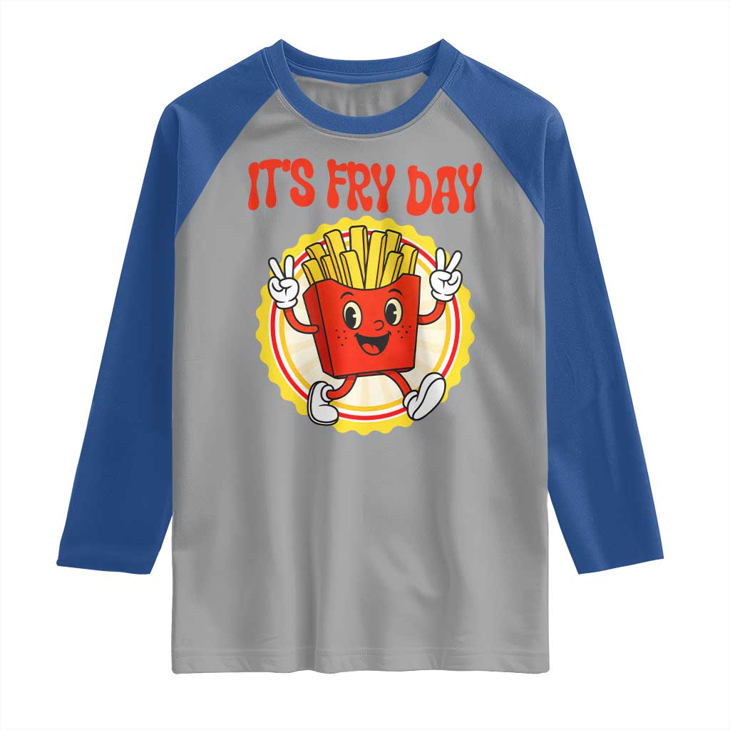 Funny French Fries Lover Raglan Shirt It Is Fry Day TS12 Sport Gray Royal Print Your Wear
