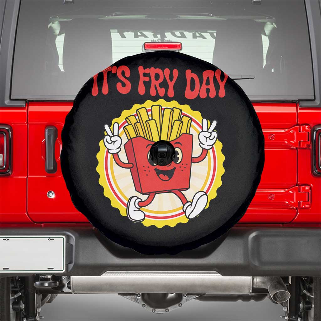 Funny French Fries Lover Spare Tire Cover It Is Fry Day TS12 Black Print Your Wear