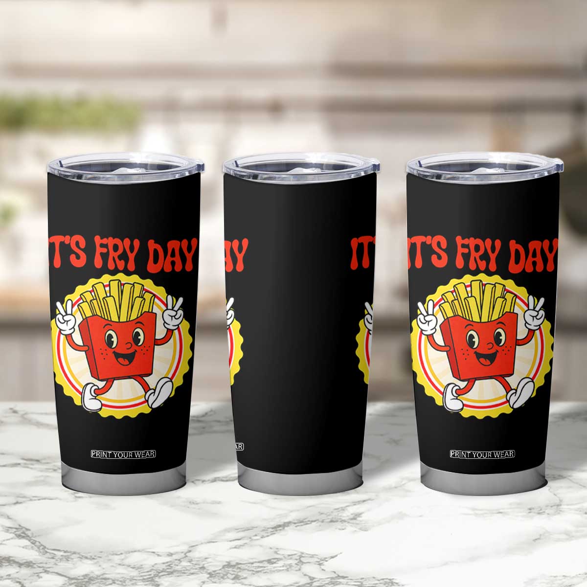Funny French Fries Lover Tumbler Cup It Is Fry Day TS12 Print Your Wear