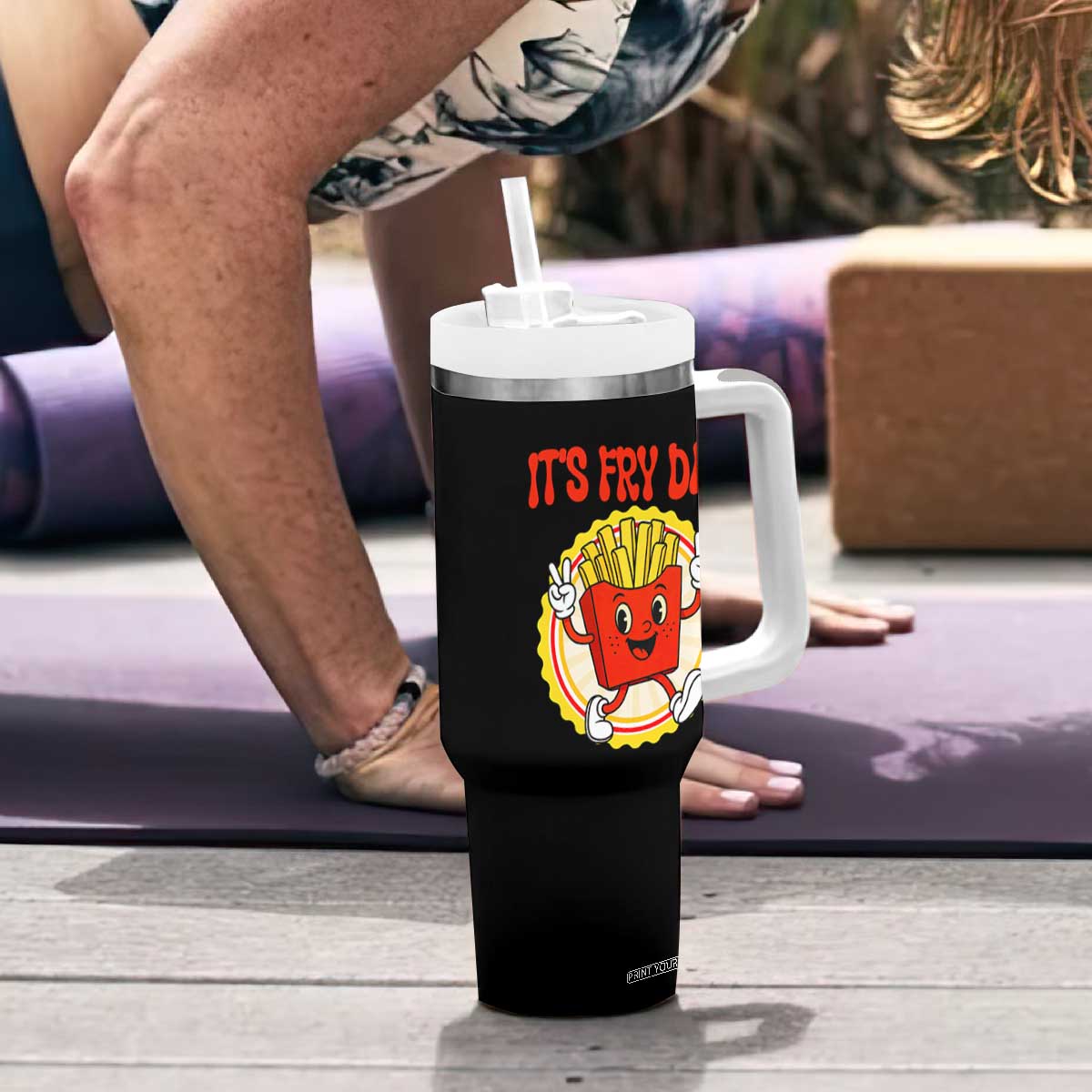 Funny French Fries Lover Tumbler With Handle It Is Fry Day TS12 Print Your Wear