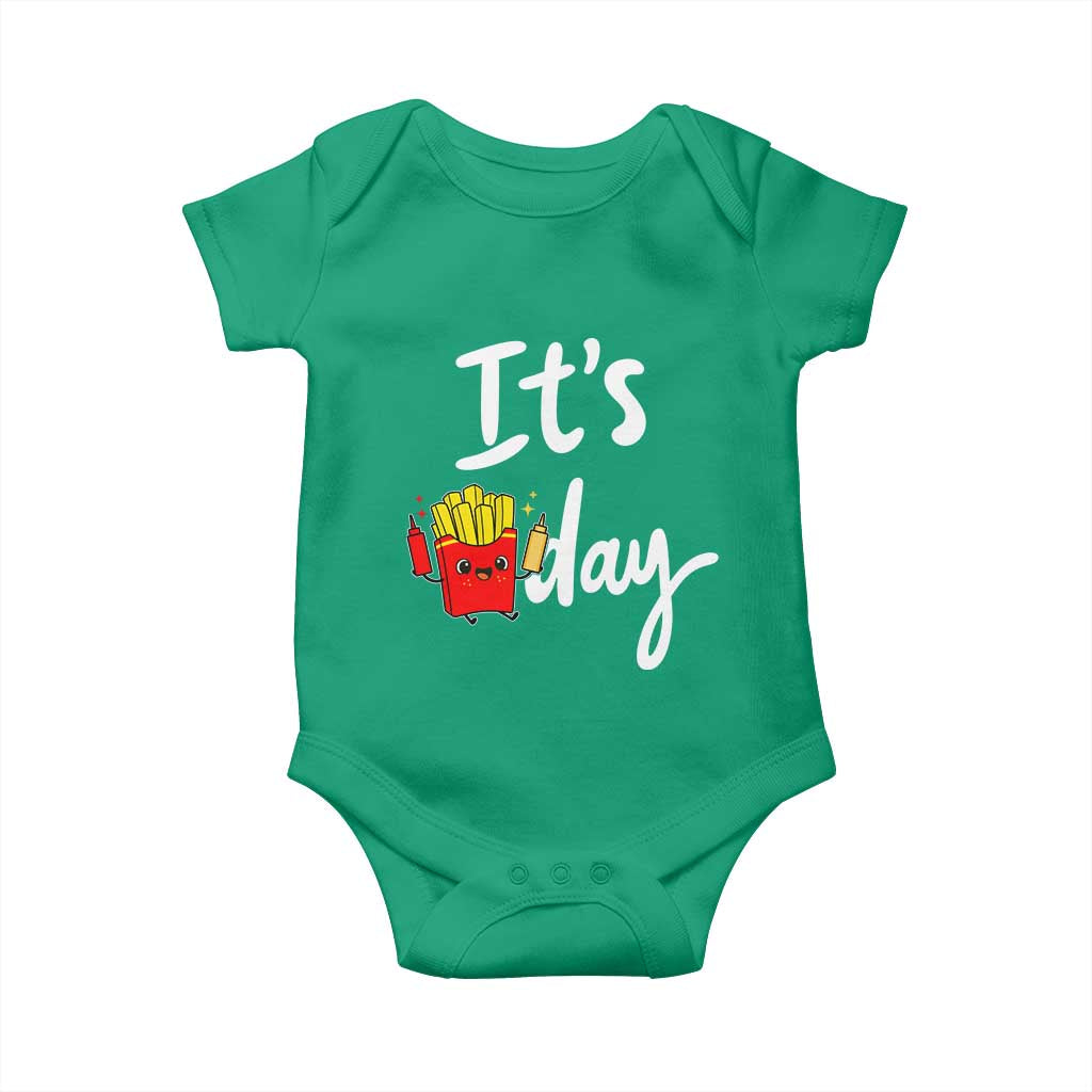 It Is Fry Day Baby Onesie Funny French Fries Lover Gift TS12 Irish Green Print Your Wear