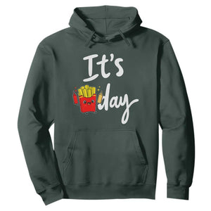 It Is Fry Day Hoodie Funny French Fries Lover Gift TS12 Dark Forest Green Print Your Wear