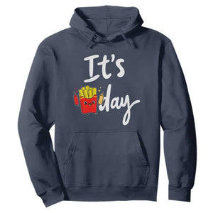 It Is Fry Day Hoodie Funny French Fries Lover Gift TS12 Navy Print Your Wear