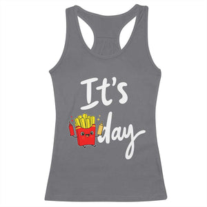 It Is Fry Day Racerback Tank Top Funny French Fries Lover Gift TS12 Charcoal Print Your Wear