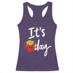 It Is Fry Day Racerback Tank Top Funny French Fries Lover Gift TS12 Purple Print Your Wear
