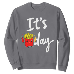 It Is Fry Day Sweatshirt Funny French Fries Lover Gift TS12 Charcoal Print Your Wear