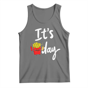 It Is Fry Day Tank Top Funny French Fries Lover Gift TS12 Black Heather Print Your Wear