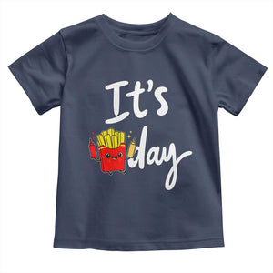 It Is Fry Day Toddler T Shirt Funny French Fries Lover Gift TS12 Navy Print Your Wear