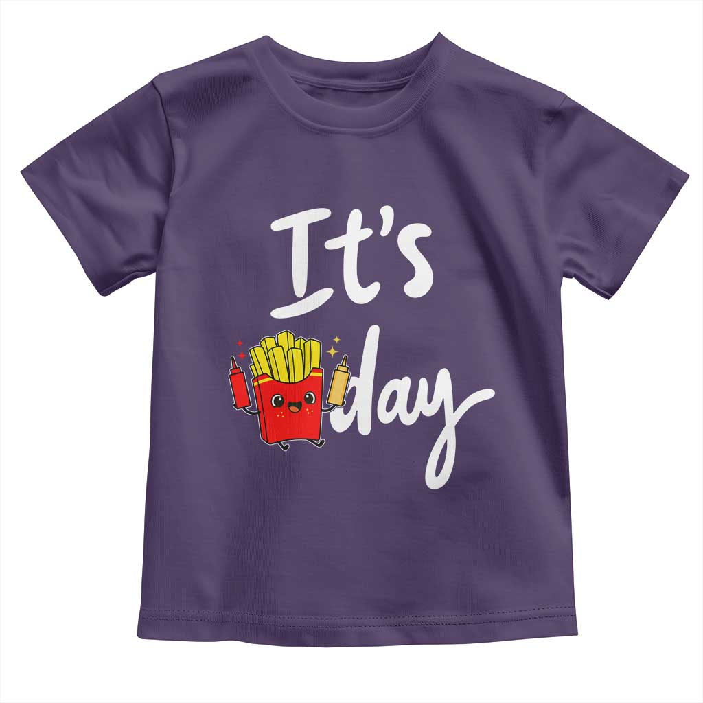 It Is Fry Day Toddler T Shirt Funny French Fries Lover Gift TS12 Purple Print Your Wear