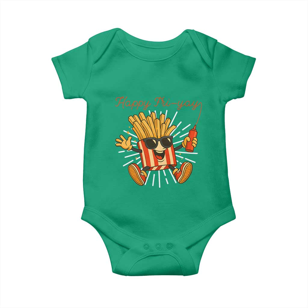 Funny French Fries Lover Baby Onesie Happy Friyay Gift TS12 Irish Green Print Your Wear