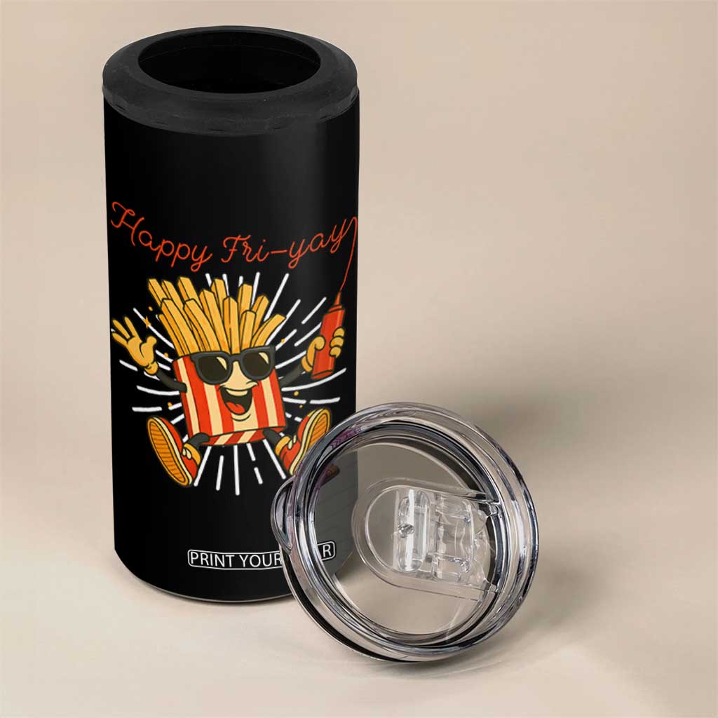 Funny French Fries Lover 4 in 1 Can Cooler Tumbler Happy Friyay Gift TS12 Print Your Wear