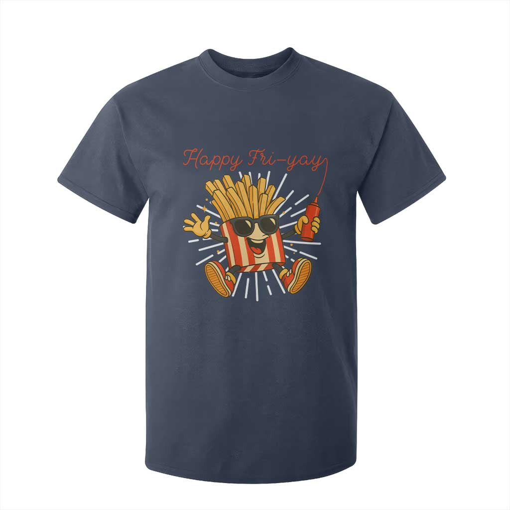 Funny French Fries Lover T Shirt For Kid Happy Friyay Gift TS12 Navy Print Your Wear